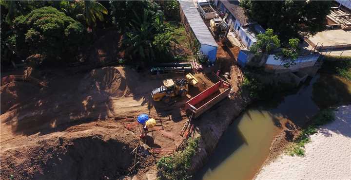 Fase urbana das obras da Nova Capta&#231;&#227;o de &#193;gua chega ao p&#225;tio do SAAE